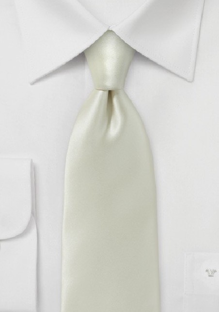 Pure Silk Solid Ivory Necktie