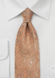Muted Bronze Floating Paisley Tie
