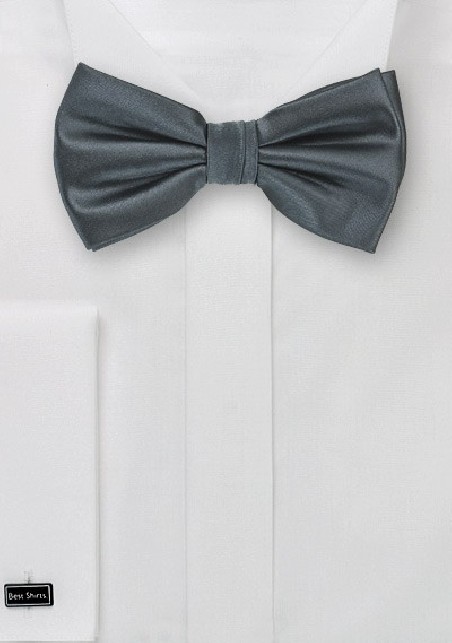 Pre-Tied Bow Tie in Smoke Gray Color
