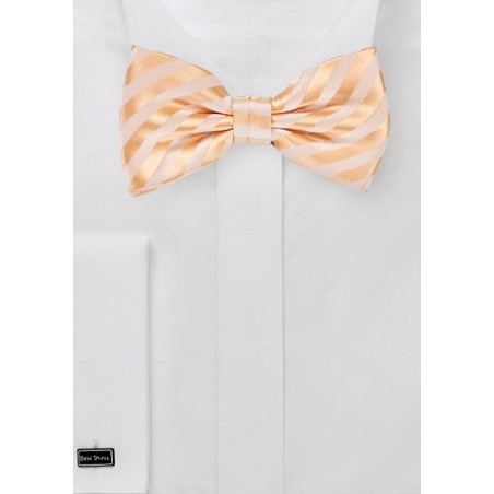 Solid Peach Colored Men's Bow Tie
