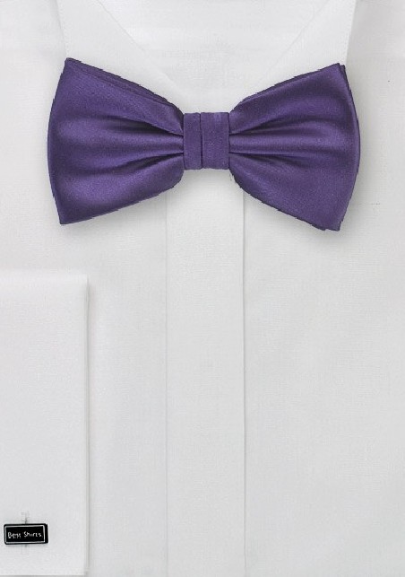 Solid Mens Bow Tie in Purple