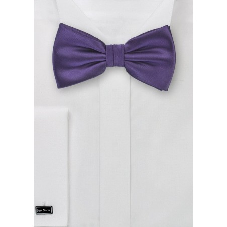 Solid Mens Bow Tie in Purple