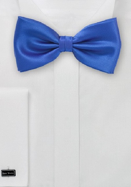 Solid Bright Blue Bow Tie