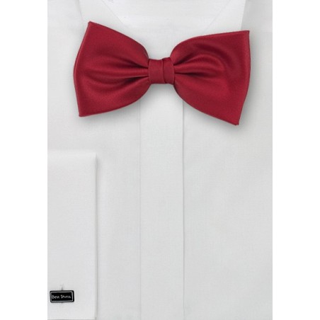 Solid Cherry Red Men's Bow Tie
