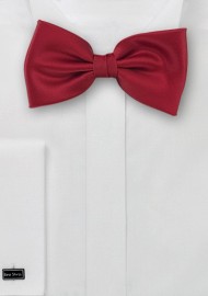 Solid Cherry Red Men's Bow Tie