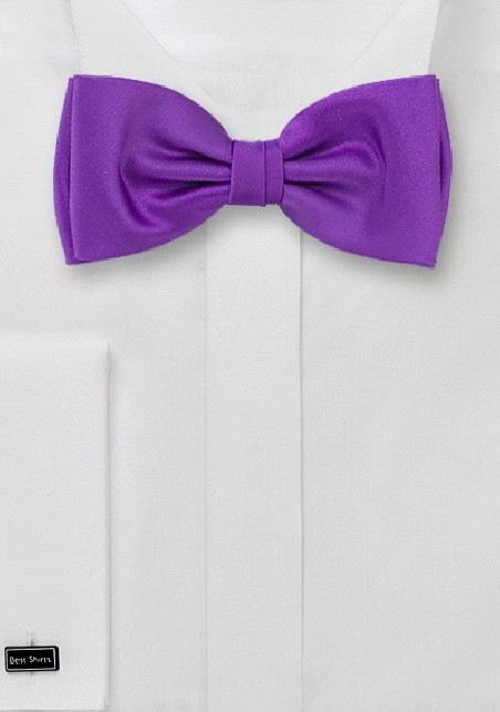 Solid Bright Purple Bow Tie
