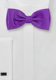 Solid Bright Purple Bow Tie