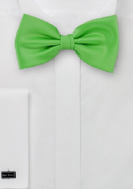 Solid Bow Tie in Kelly Green
