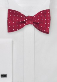 Cherry Red Polka Dot Bow Tie