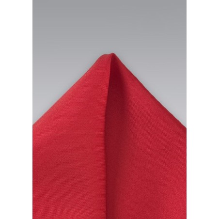 Solid Color Red Silk Pocket Square