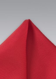 Solid Color Red Silk Pocket Square