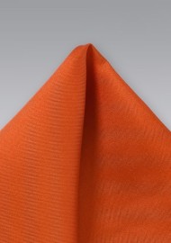 Persimmon-Orange Silk Pocket Square