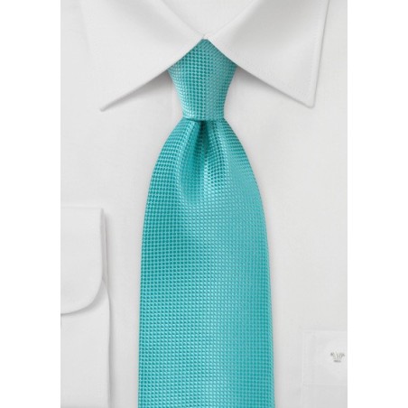 Textured Kids Tie in Lagoon Color