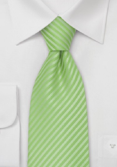 Striped Tie in Fresh Lime