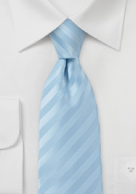 Sky Blue Striped Necktie