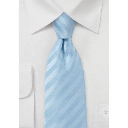 Sky Blue Striped Necktie