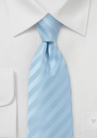 Sky Blue Striped Necktie