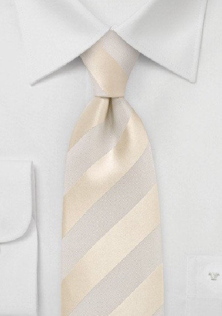 Ivory and Cream Striped Kids Necktie