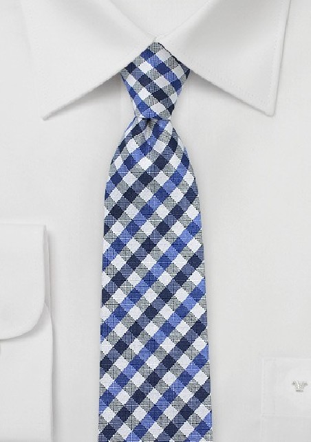 Gingham Skinny in Blue, White, and Black