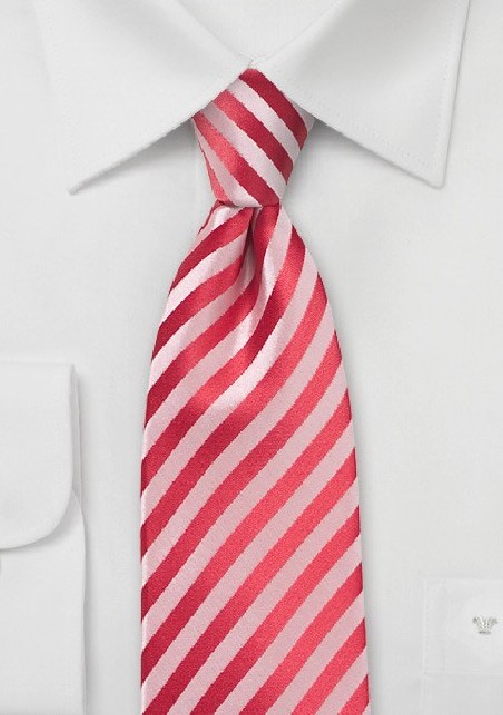 Striped Tie in Coral