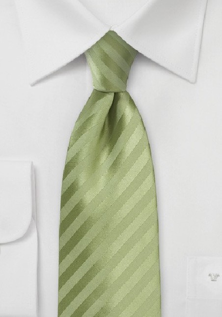 Solid Striped Tie in Flora Green
