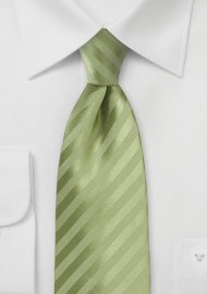Solid Striped Tie in Flora Green