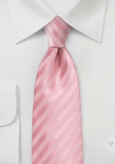 Summer Striped Tie in Peony Pink