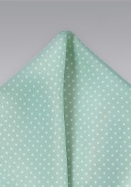 Mint Green Pin Dot Pocket Square