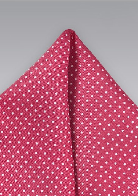Dark Coral Pin Pocket Square