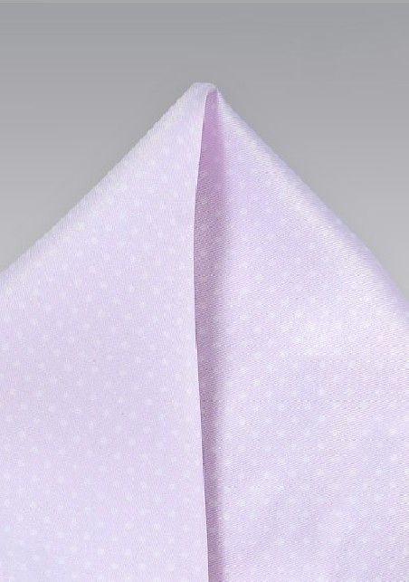 Light Lavender Pocket Square with Tiny Dots
