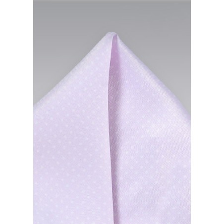 Light Lavender Pocket Square with Tiny Dots