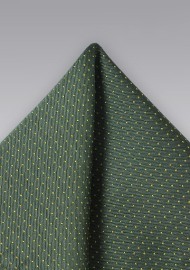 Dark Green and Yellow Pocket Square