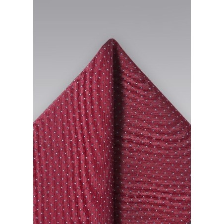 Cherry Red Pin Dot Pocket Square