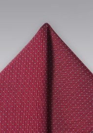 Cherry Red Pin Dot Pocket Square