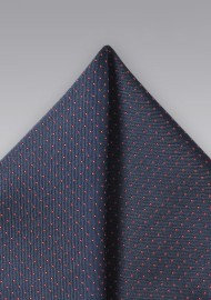 Navy and Coral Pocket Square