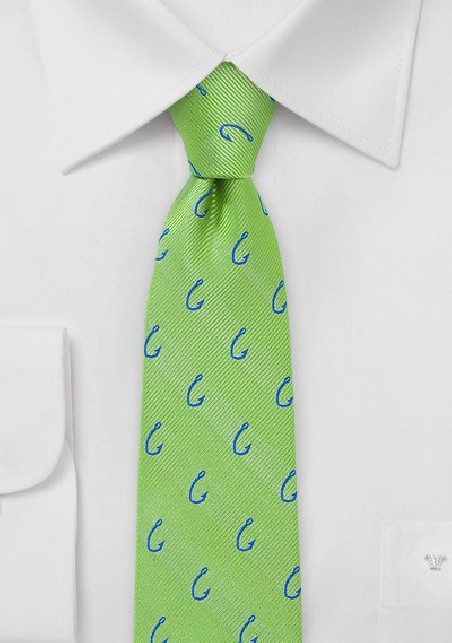Lime Green Fishhook Tie