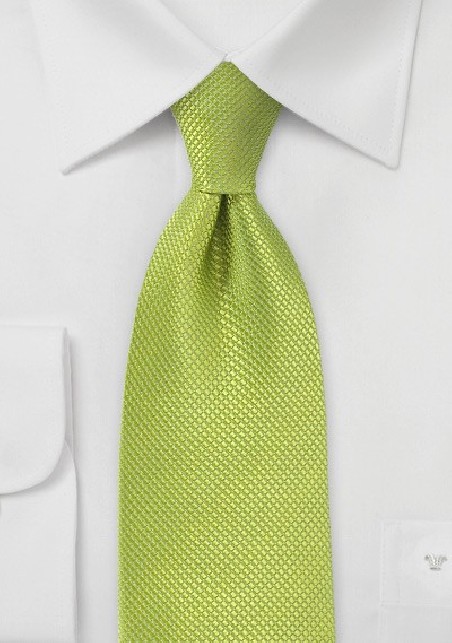 Bright Key Lime Silk Tie in XL