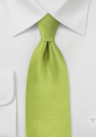 Bright Key Lime Silk Tie in XL
