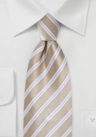 Sweet Almond Striped Tie in XL Size