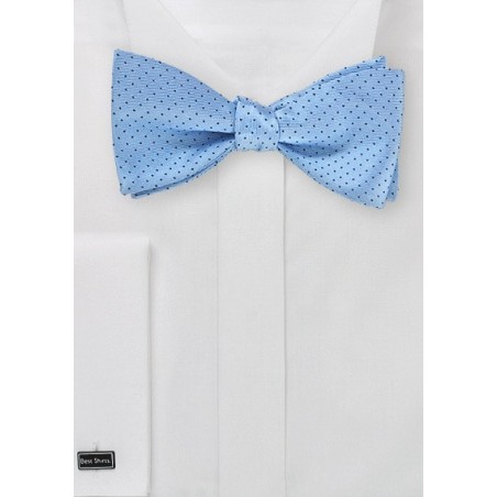 Pin Dot Bow Tie in Sky Blue and Navy