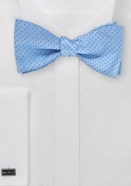 Pin Dot Bow Tie in Sky Blue and Navy