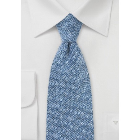 Barleycorn Wool Tie in Light Blue