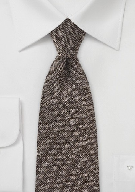 Brown Barleycorn Textured Tie
