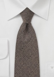 Brown Barleycorn Textured Tie