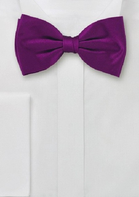 Bold Colored Bow Tie in Dark Fuchsia