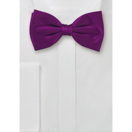 Bold Colored Bow Tie in Dark Fuchsia