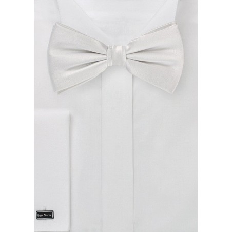 White Pre Tied Silk Bow Tie