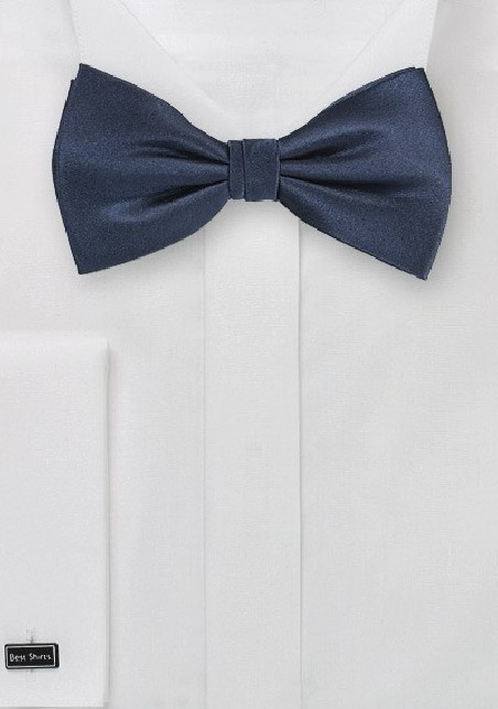Dark Navy Colored Silk Bow Tie