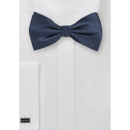 Dark Navy Colored Silk Bow Tie