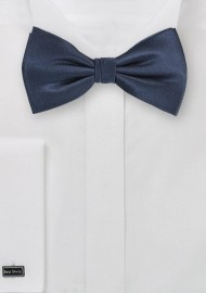 Dark Navy Colored Silk Bow Tie